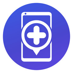 Telemedicine, online consultation, medical app icon