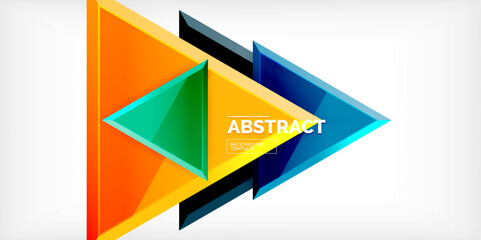 Abstract background - glossy triangles. Vector Illustration For Wallpaper, Banner, Background, Card, Book Illustration, landing page
