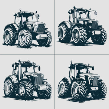 Giant Tractor SVG, Tractor Silhouette - Gift Digital Download File for Birthday and Special Occasions
