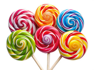 Vibrant Rainbow Lollipop Candy