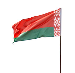 Flag of Belarus isolated on white background