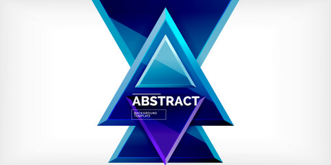 Triangle glass shapes geometric abstract background. Vector Illustration For Wallpaper, Banner, Background, Card, Book Illustration, landing page