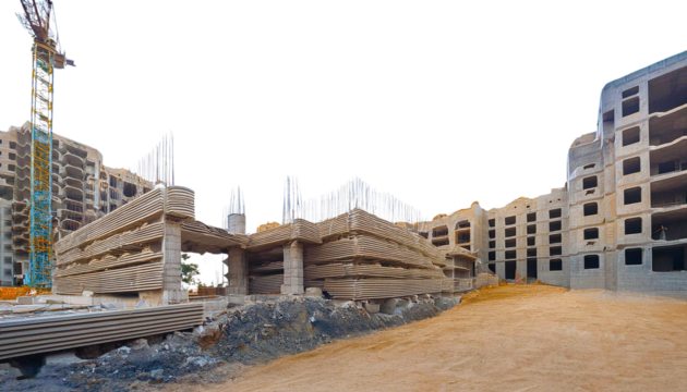 AI-Generated Image of Construction Architecture and Building Development Isolated On White Background