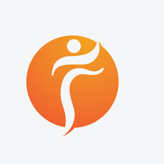 Human character logo sign