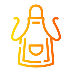 apron Line Gradient Icon