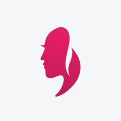 Woman face silhouette