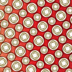 Abstract Red and gold vortex Seamless pattern vector. Geometrical wallpaper. Design for All textile print, blankets ,bedsheets, pillowcase , flooring, background, cover, clothing, wrapping, fabric.