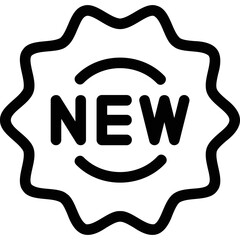 Simple vector icon sticker new, advertising