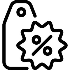 Simple vector icon tag, sticker