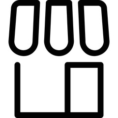 Simple vector icon store building