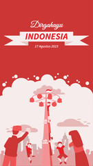 happy indonesia independence day instagram story template
