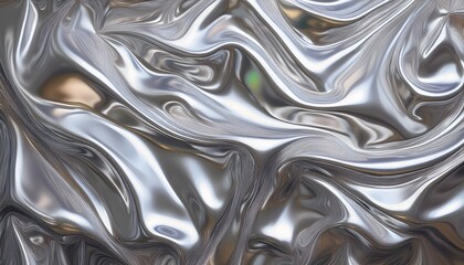 Holographic texture of silver metallic foil; metal shiny abstract backdrop
