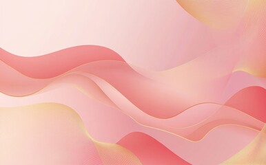 Abstract pink background with golden lines
