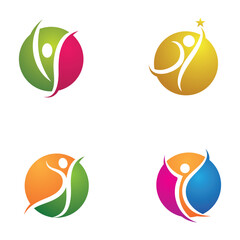 Human character logo sign