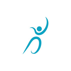 Human character logo sign