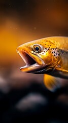 Fototapeta premium A fish with its mouth widely open