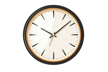 Vintage wall clock with a minimalist design and black hands on a white face, perfect for home decor or office use.