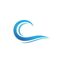 Water wave icon vector