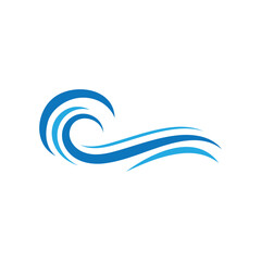 Water wave icon vector