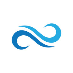 Water wave icon vector