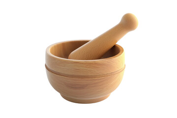 Wooden mortar and pestle set for culinary use, perfect for grinding herbs and spices in the kitchen. Sustainable and durable kitchen tool.