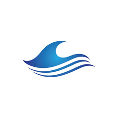 Water wave icon vector