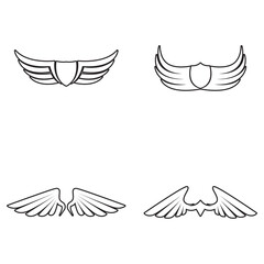 Falcon wing  Logo Template vector