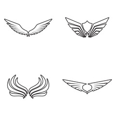 Falcon wing  Logo Template vector