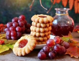 Marmeladenplätzchen im Herbst