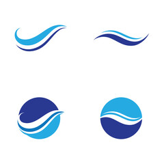 Obraz premium Water wave icon vector