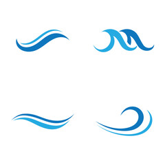Water wave icon vector