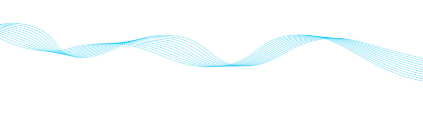 abstract blue line wave background. light lines wavy flowing dynamic in blue colors isolated on white background. AI technology, digital, communication, 5G, science, music. vector illustration