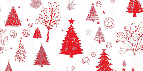 Weihnachtsbaum Deko Geschenkpapier Postkarte Hintergrund Banner f&uuml;r Webseite