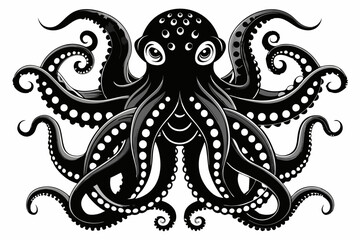 black and white octopus