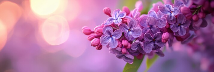  A tight shot of a bouquet of flowers with softly blurred lights in the background