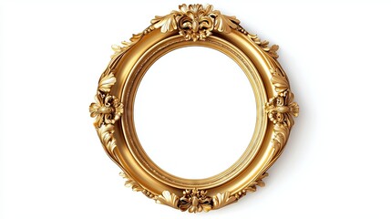 Vintage frame, mirror isolated on white background
