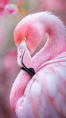 Fototapeta premium one with its head atop the other's neck