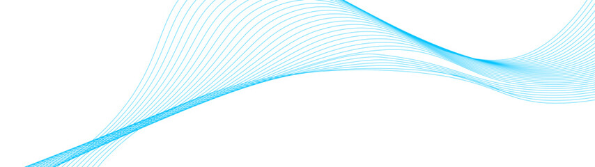 abstract blue line wave background. light lines wavy flowing dynamic in blue colors isolated on white background. AI technology, digital, communication, 5G, science, music. vector illustration
