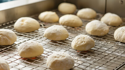 Fototapeta premium Dough Proofing Racks: Racks for proofing trays of dough before baking