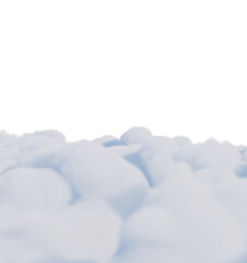 3d render realistic cloud isolated transparent background