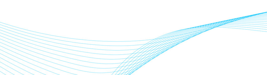 abstract blue line wave background. light lines wavy flowing dynamic in blue colors isolated on white background. AI technology, digital, communication, 5G, science, music. vector illustration