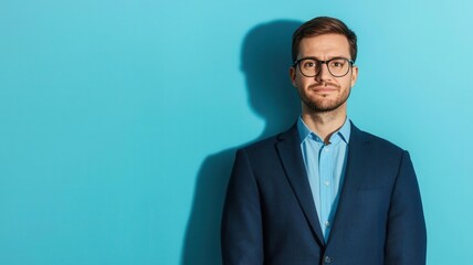 Smiling Depression Disease, Professional faking a smile in public while a shadow of sadness follows, representing emotional detachment and skillful pretending