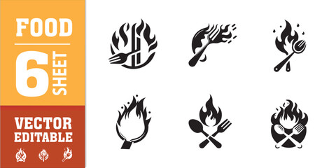 Fork, knife, spoon and plate set icons. Tableware set flat style. Dinnerservice collection. Plate, fork and knife for apps and websites. Dinner service - stock vector