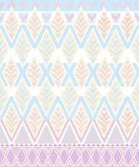 Pastel geometric patterns that are traditional, ethnic, Navajo, or Native American Indian. designs for clothing, curtains, carpets, sarongs, Hmong, and fabric edges.