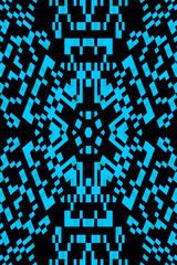 Geometric cyberpunk retro futuristic lo fi 8bit abstract symmetrical background