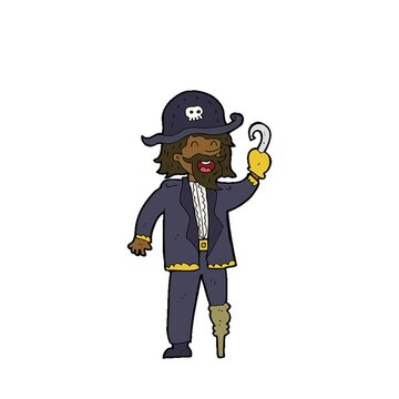 cartoon pirate captain