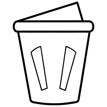 recommend clip art: paper garbage outline coloring book page line art drawing