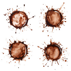 abstract chocolate watercolor ink splash png
