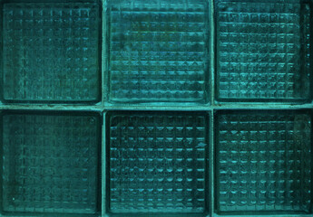 Abstract glass squares lines pattern background. Green glass texture. Bright background for banner.