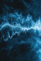 Blue Smoke Wave Close Up